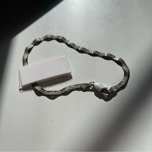 Sterling Silver Wavy Sparkly Bracelet